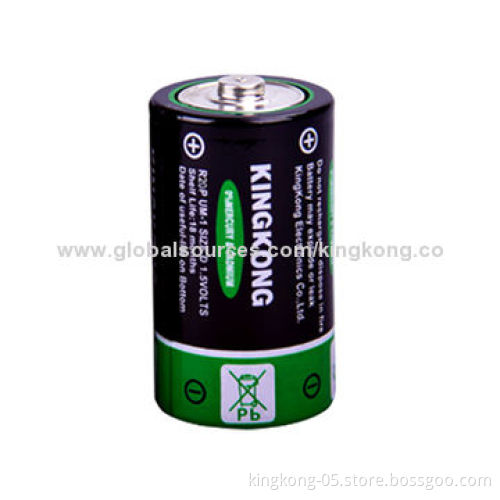 D-sized Carbonic Batteries with 1.5V Voltage, 90g Weight